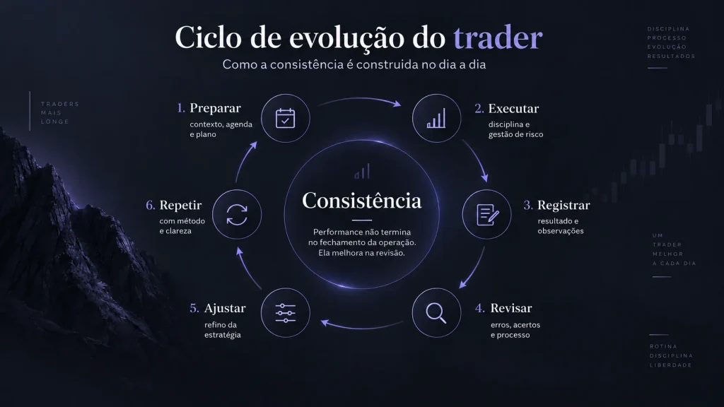 4fba0cb3 Imagem3 RotinadoTraderProfissionalcomoestruturarseudiaparaconsistencia Ciclo de evolução do trader e consistência diária