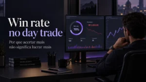 Gráfico de desempenho no day trade com estatísticas